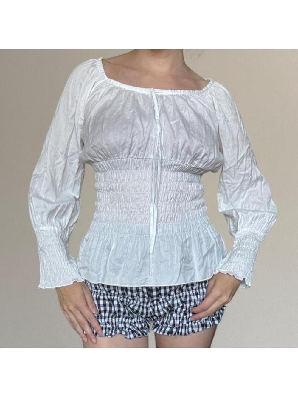 100% cotton milkmaid blouse from Sunny Leigh.